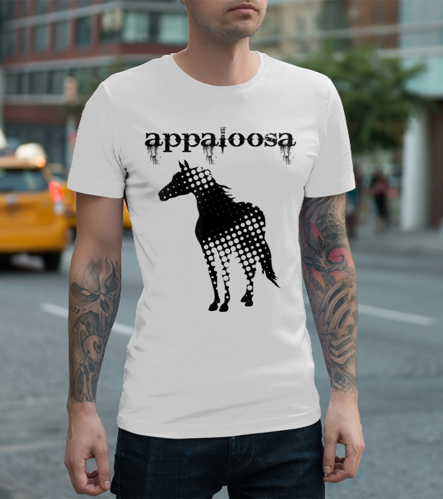 Appaloosa Horse Silhouette With Polka Dot T-Shirt