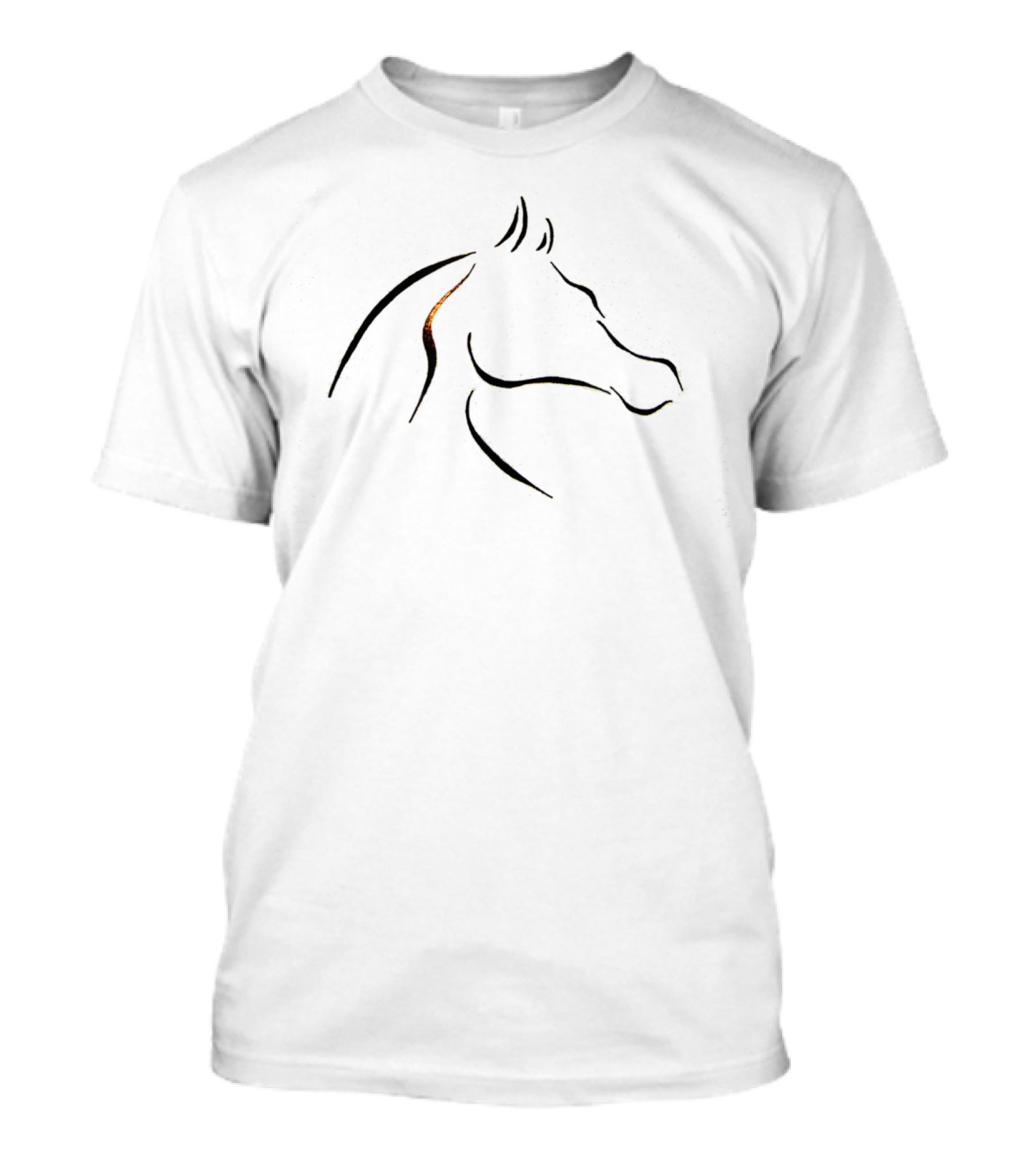 Arabian Horse Lovers Elegant Outline T-Shirt