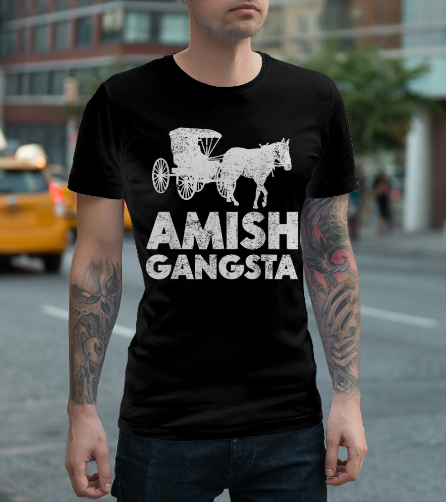 Amish Gangsta Horse And Buggy Classic T-Shirt