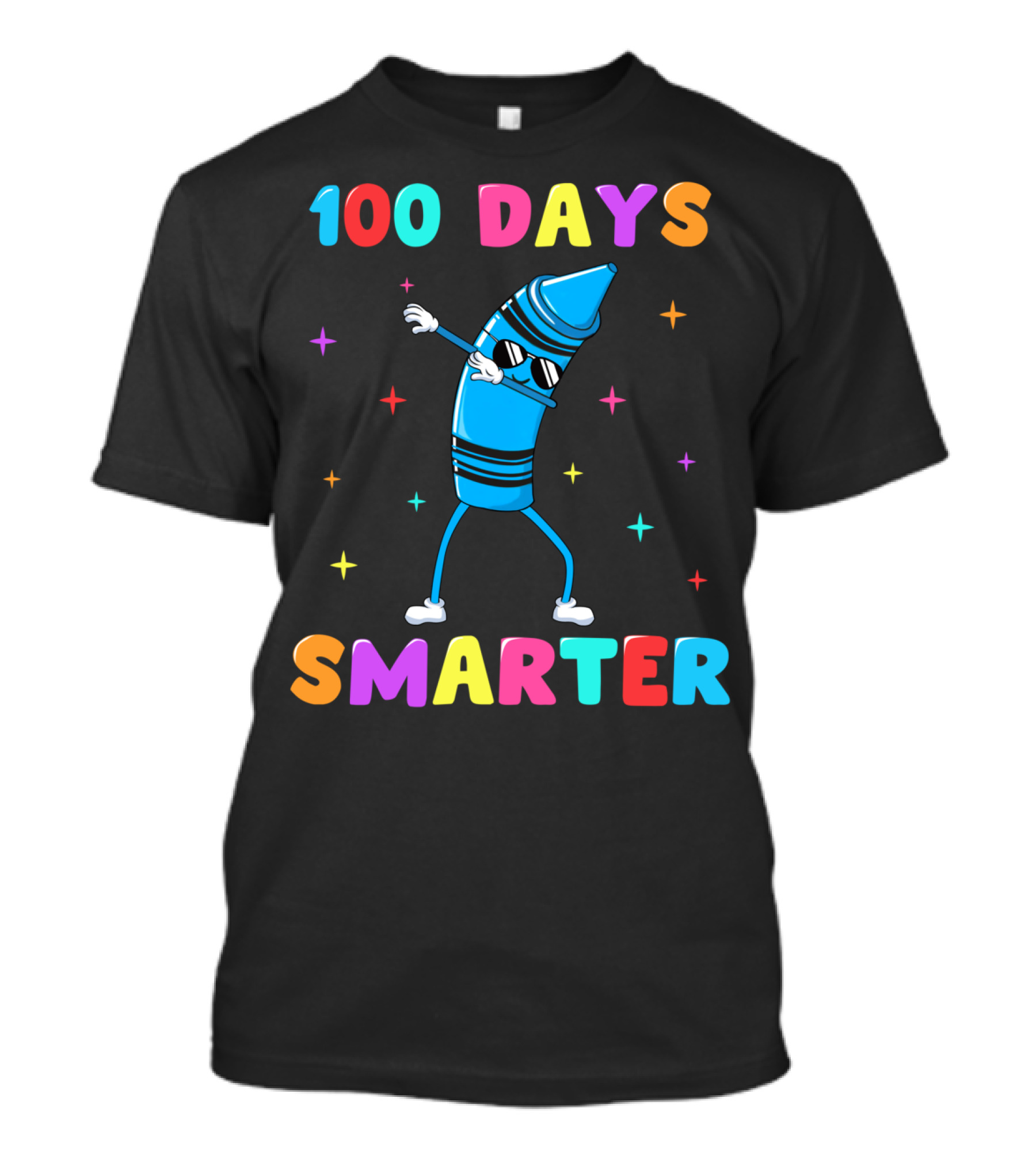 Crayon Dabbing 100 Days Smarter 100Th Day T-Shirt