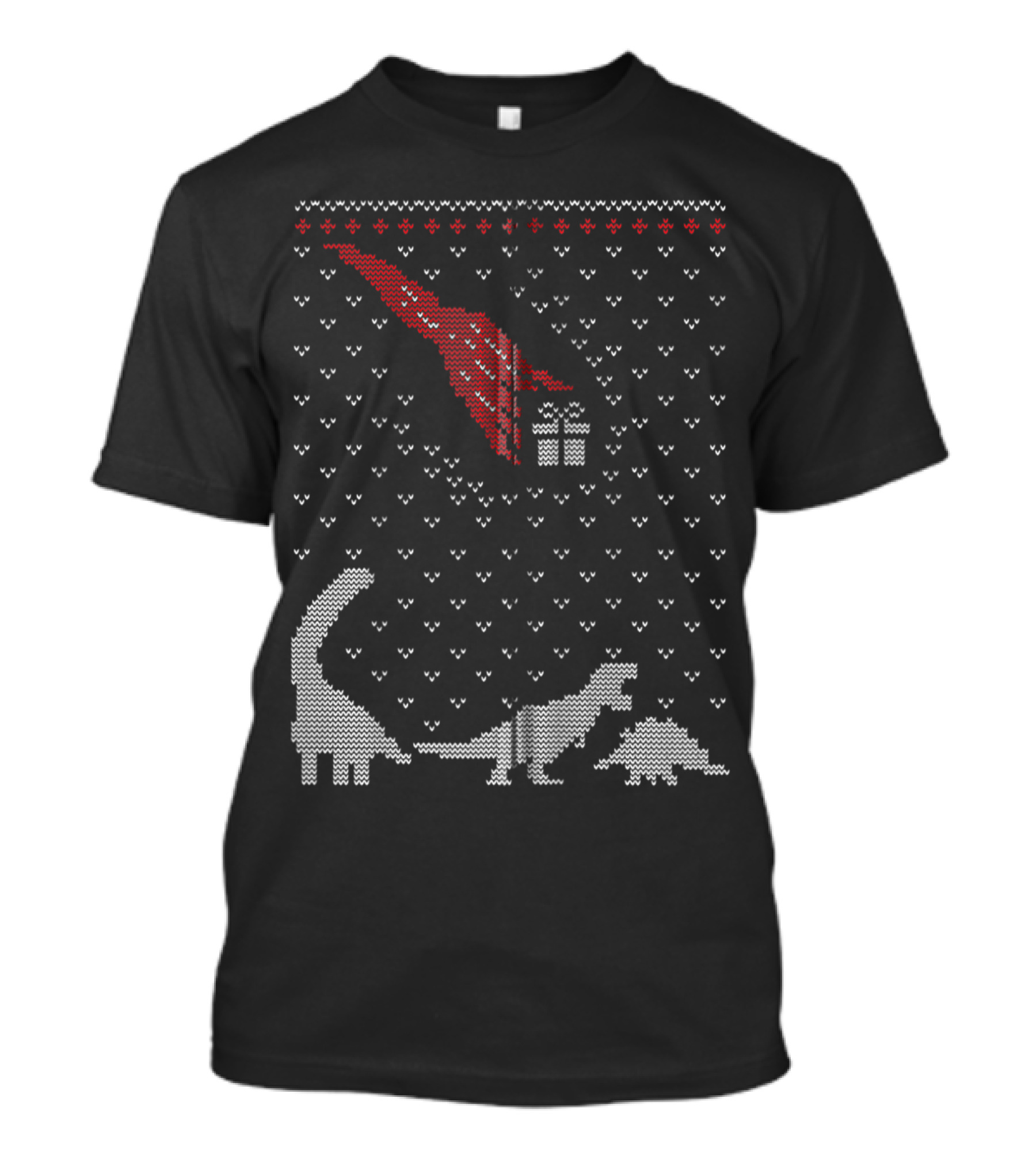 Dinosaur Asteroid Meteor Christmas T-Shirt