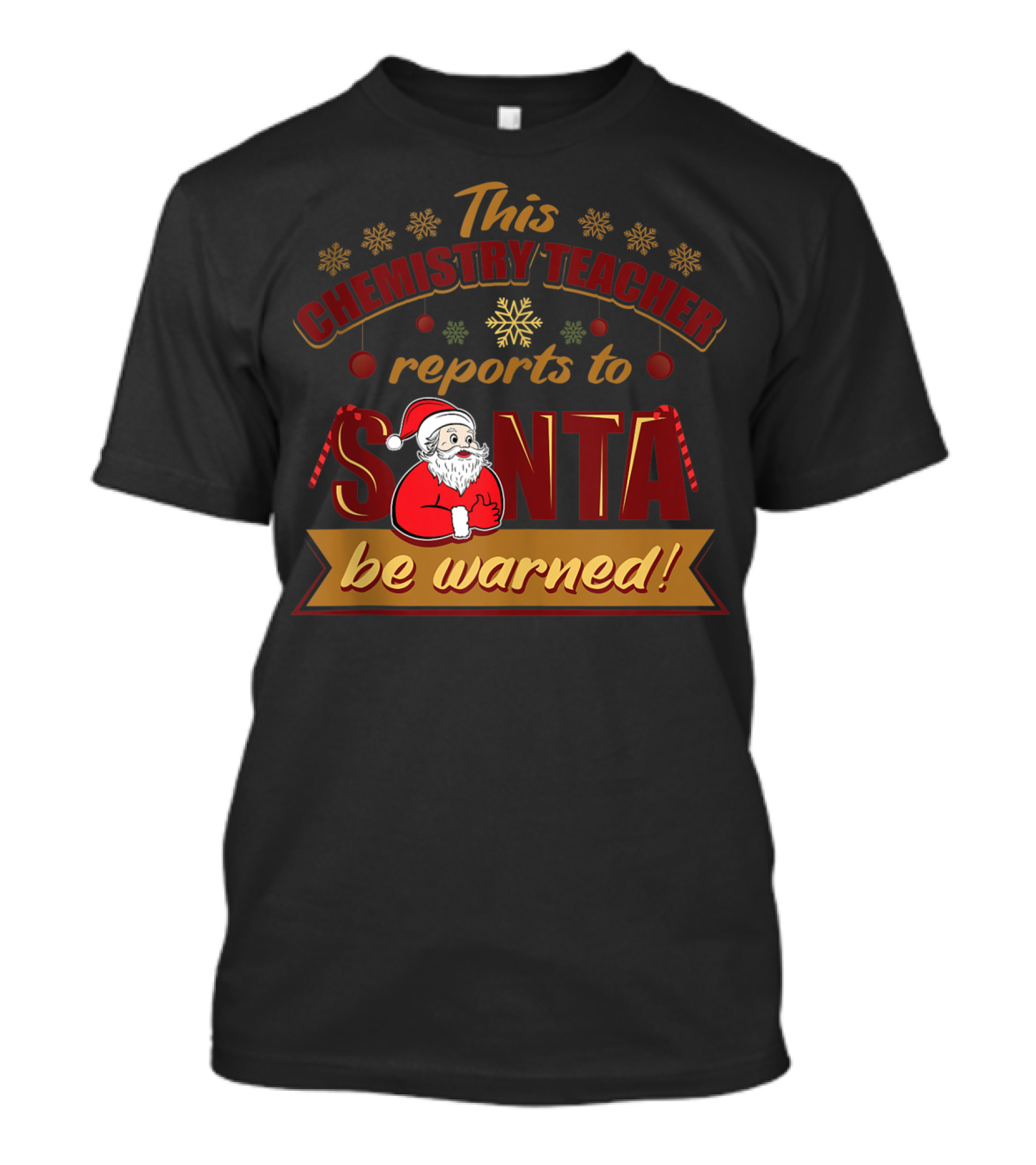This Chemistry Teacher Reports To Santa Be Warned T-Shirt