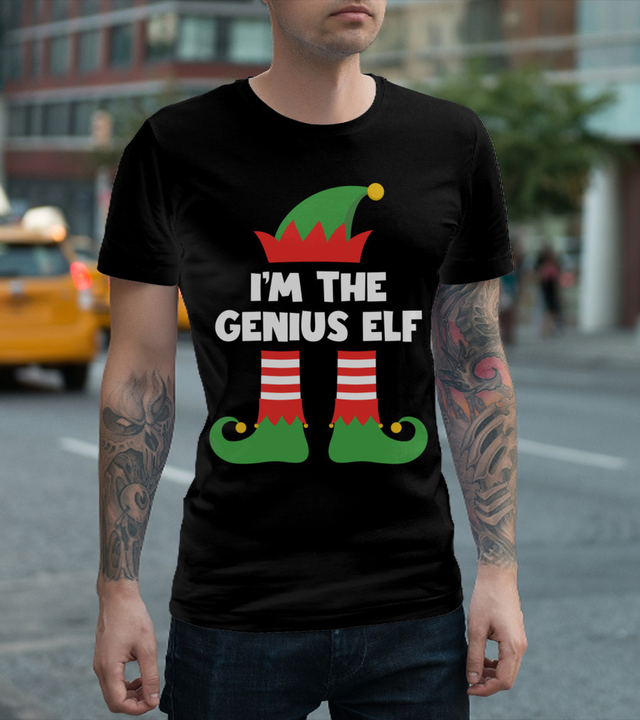 I'm The Genius Elf Funny Matching Family Group Holiday T-Shirt