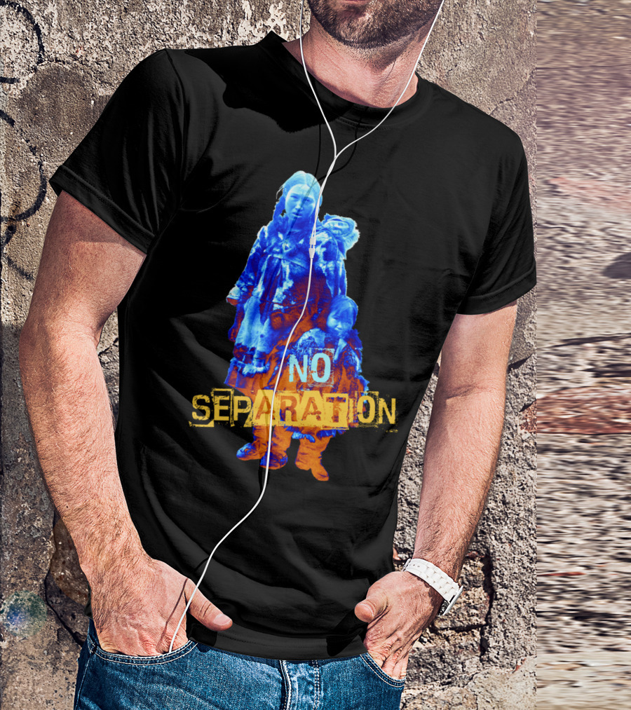 No Separation Political Statement With Blue-Toned Family T-Shirt