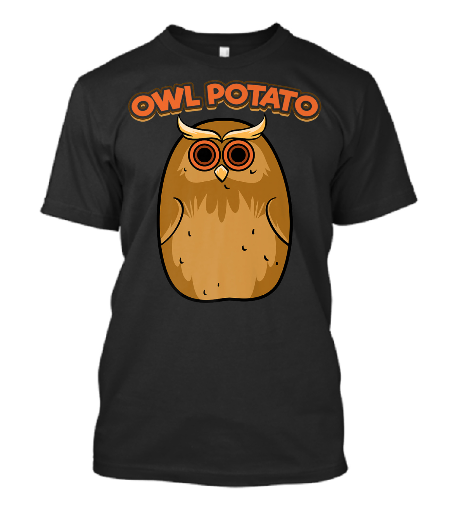 Owl Potato Funny Cute Fat Night Bird Potato T-Shirt