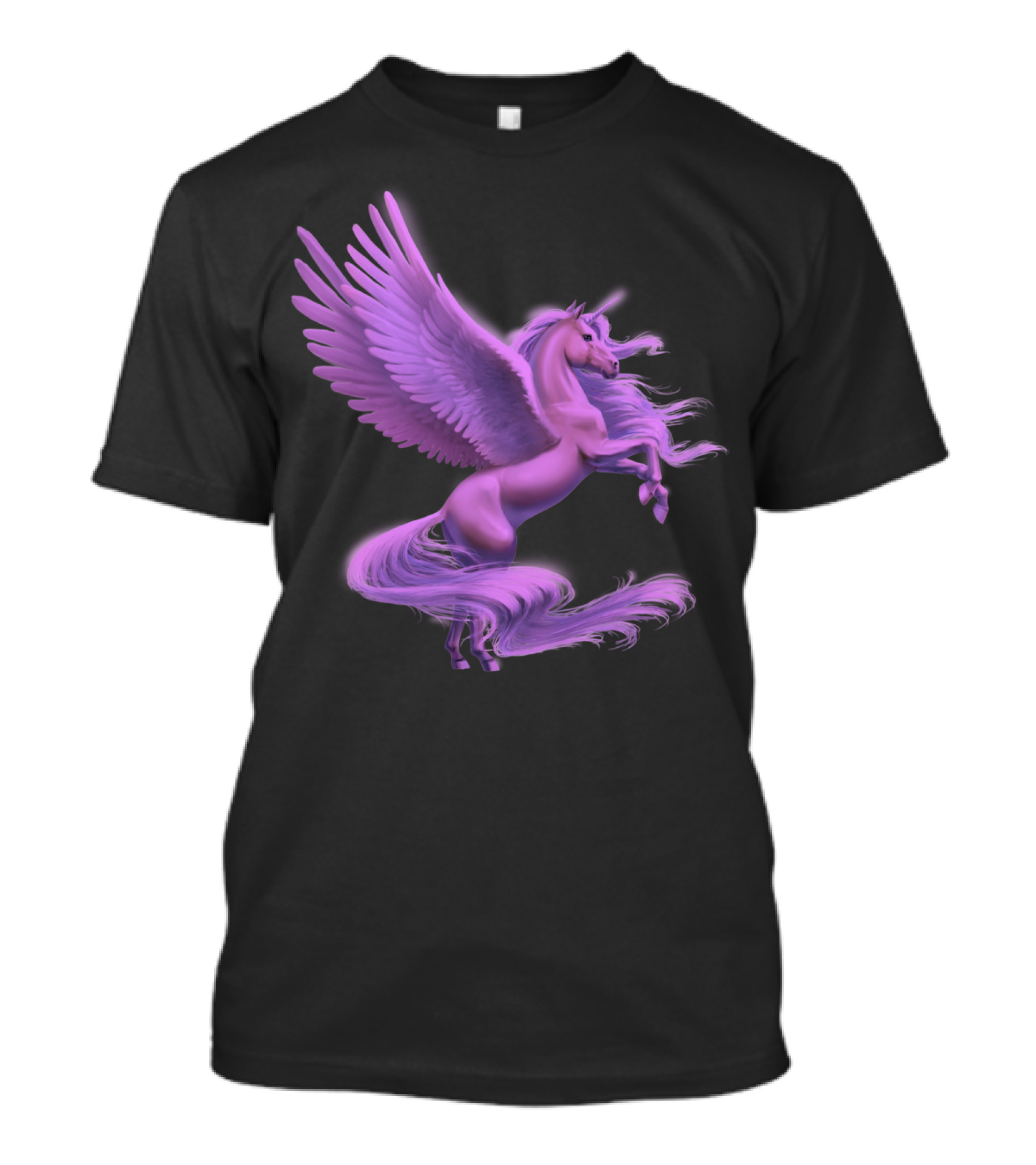 Majestic Pink And Purple Winged Unicorn Pegasus T-Shirt