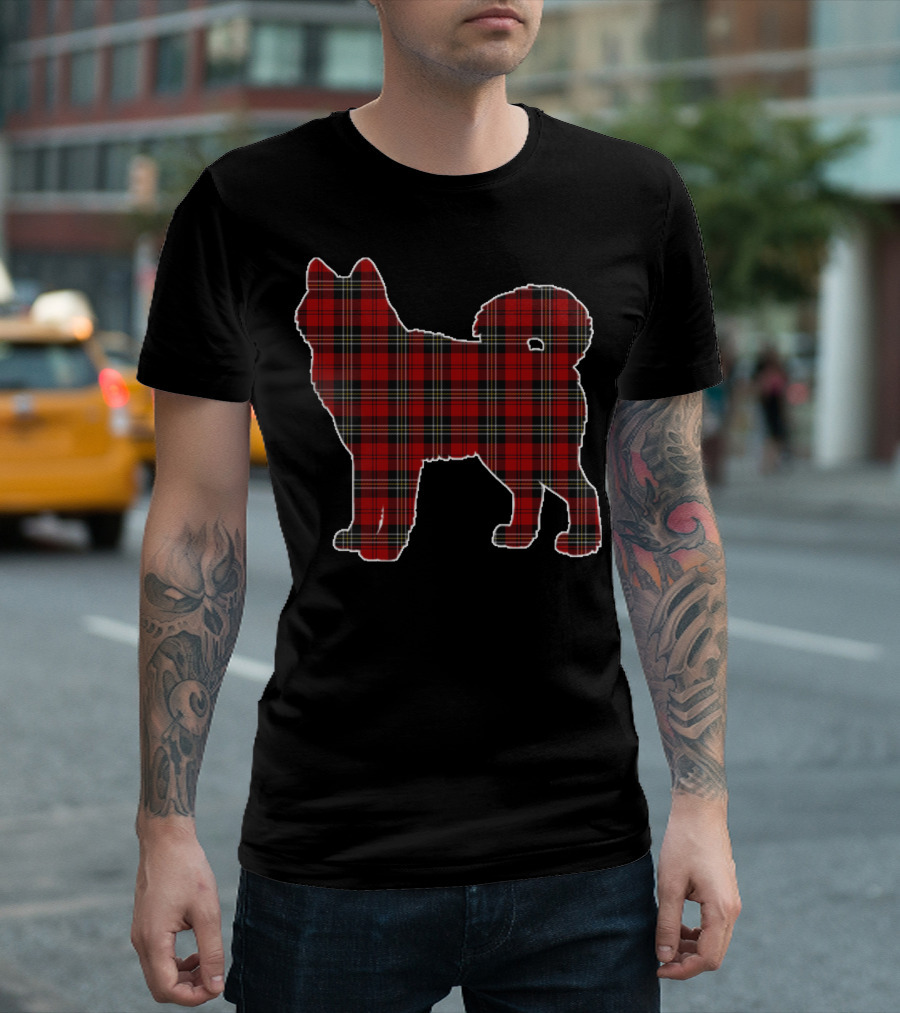 Alaskan Malamute Buffalo Plaid Dog Christmas T-Shirt