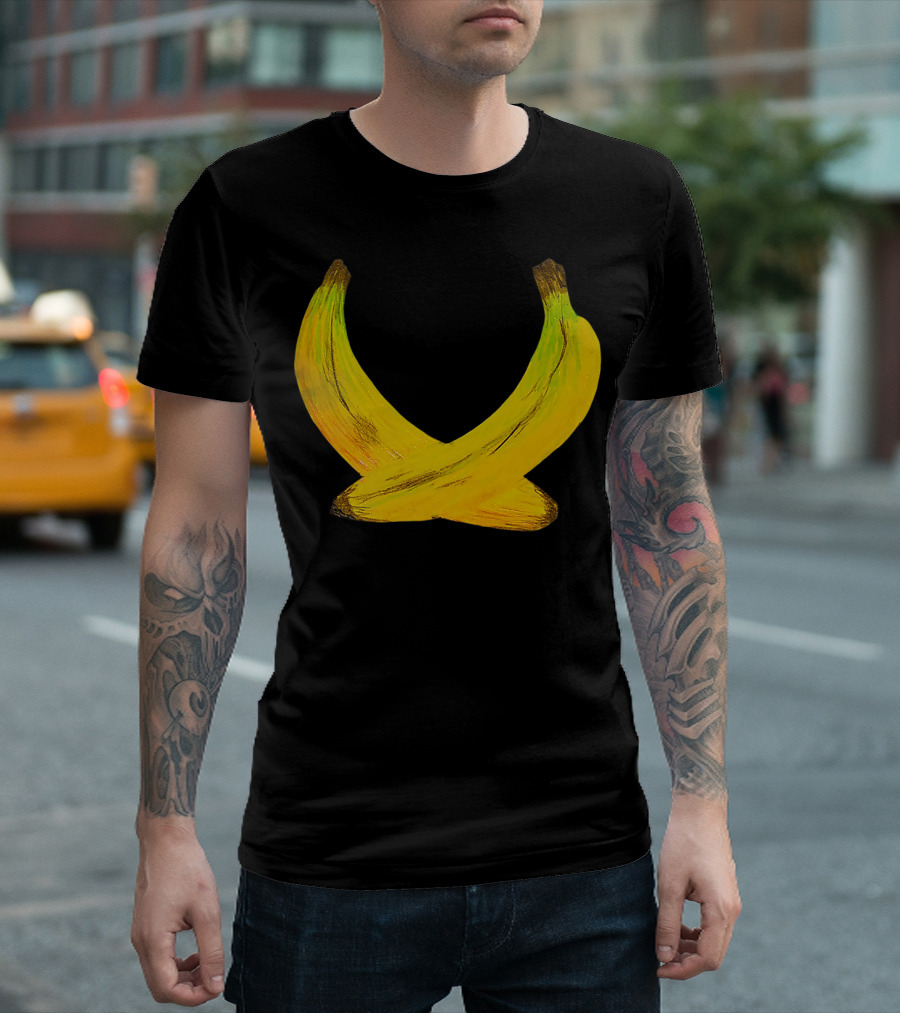 Bananas Yellow Crossed Fruits T-Shirt