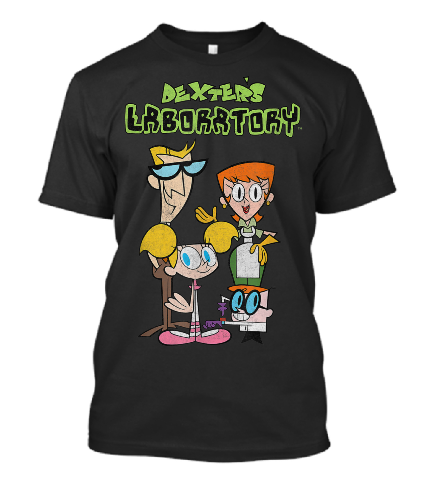 Dexter's Laboratory Cartoon Network Characters Family Group T-Shirt