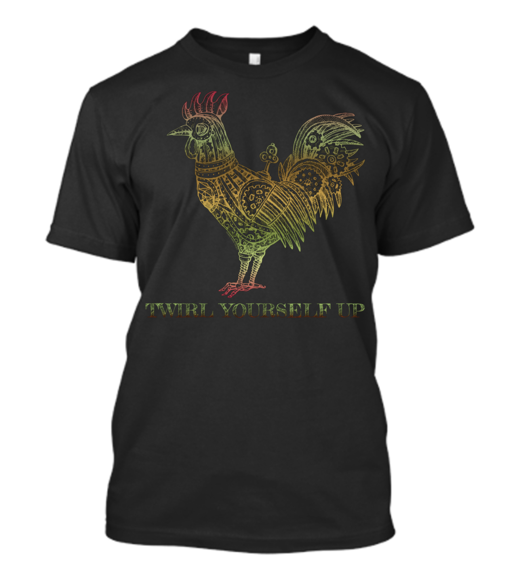 Twirl Yourself Up Chicken Steampunk Style Mechanical Steampunk T-Shirt