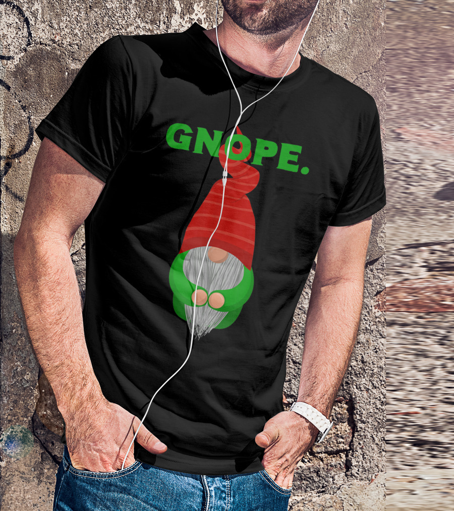 Gnome Nope Funny Christmas Winter Swedish T-Shirt