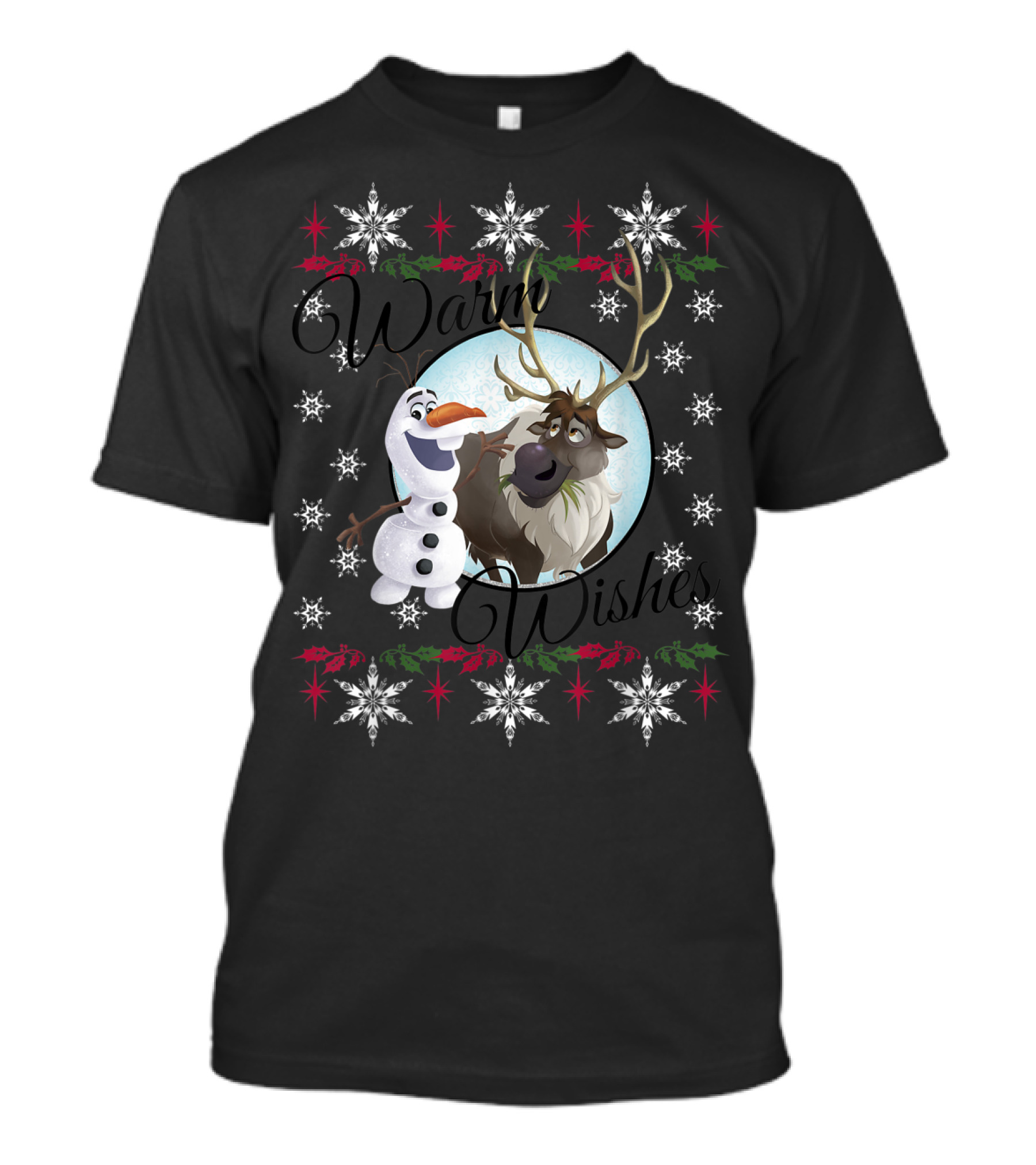 Disney Frozen Olaf And Sven Warm Wishes Snowflake Decor T-Shirt