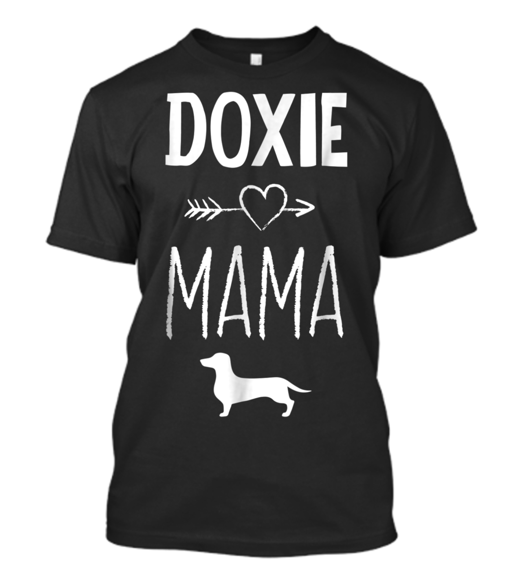 Doxie Mama Love Heart Arrow Dachshund T-Shirt