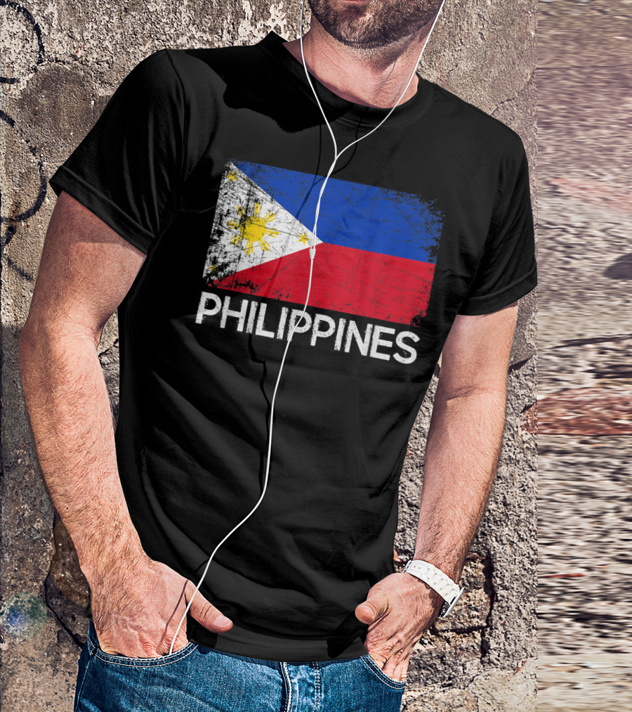 Philippines Vintage Filipino Flag Design Made In Philippines T-Shirt