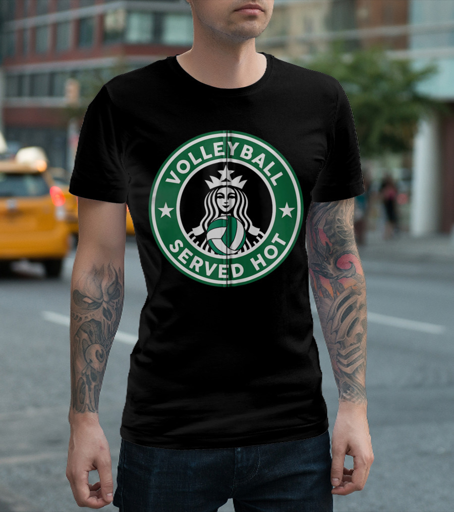 Volleyball Served Hot Funny Star T-Shirt
