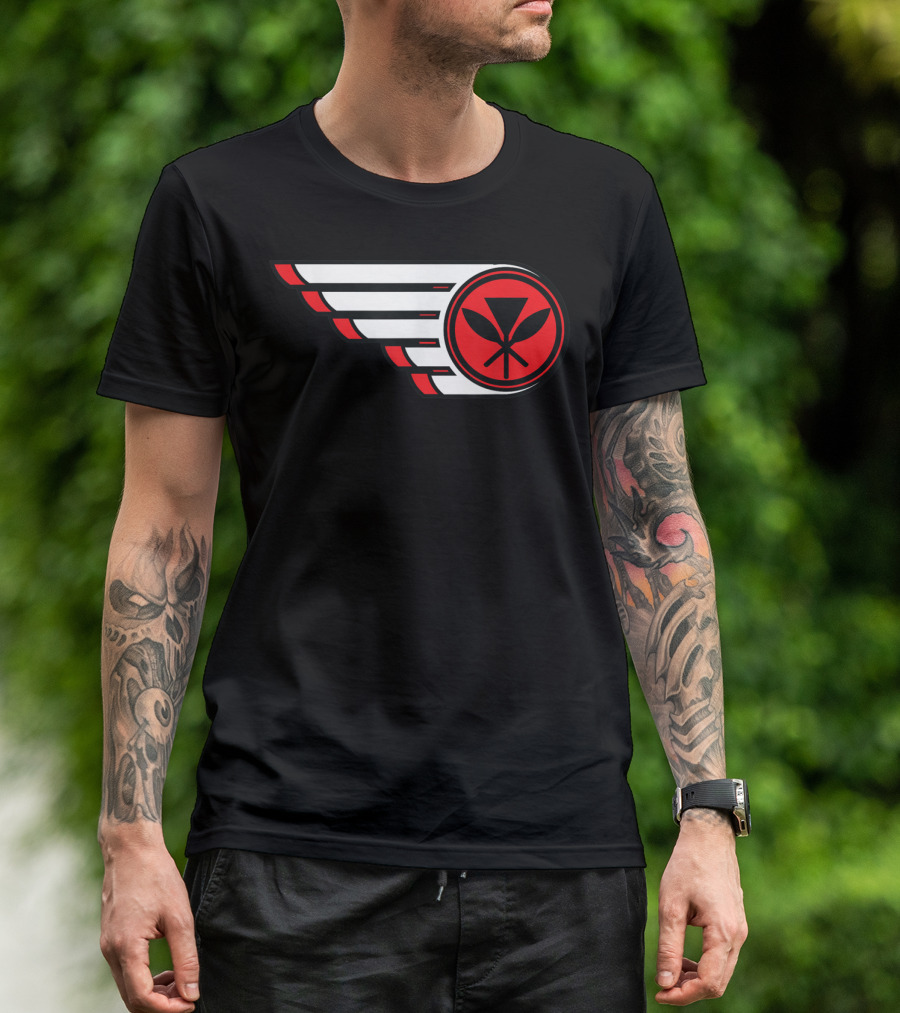 Hi Hawaii Islands Kanaka Maoli Wings T-Shirt