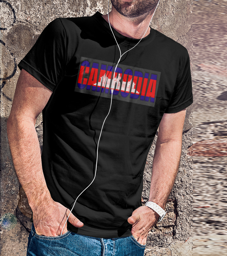 Cambodia Flag Angkor Wat Vacation Holiday T-Shirt