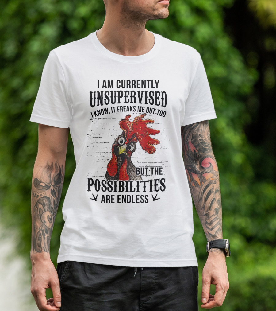 I Am Currently Unsupervised Chicken Possibilities Are Endless T-Shirt