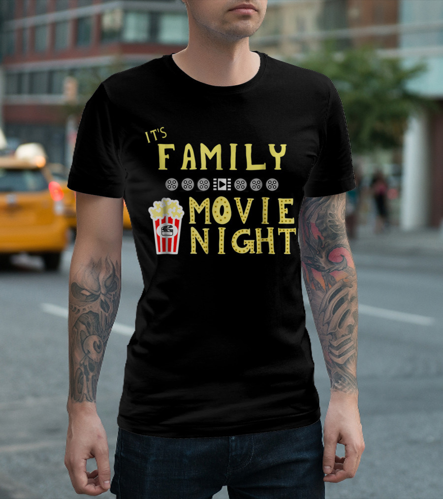 IT'S FAMILY MOVIE NIGHT POPCORN AND FILM REELS T-Shirt