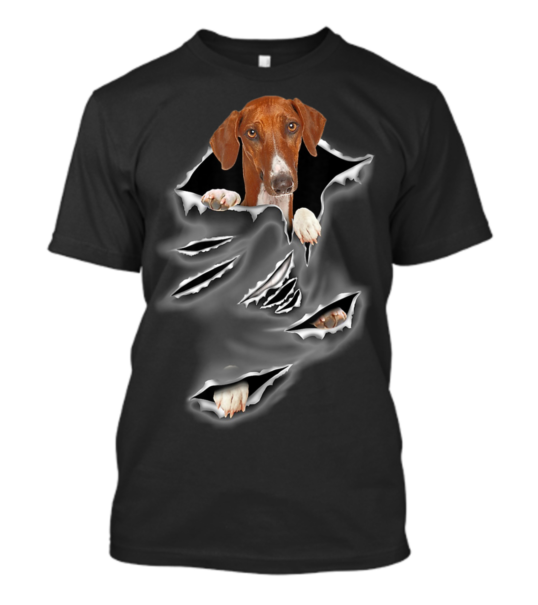 Azawakh Scratch Torn Dog Pocket Lover T-Shirt