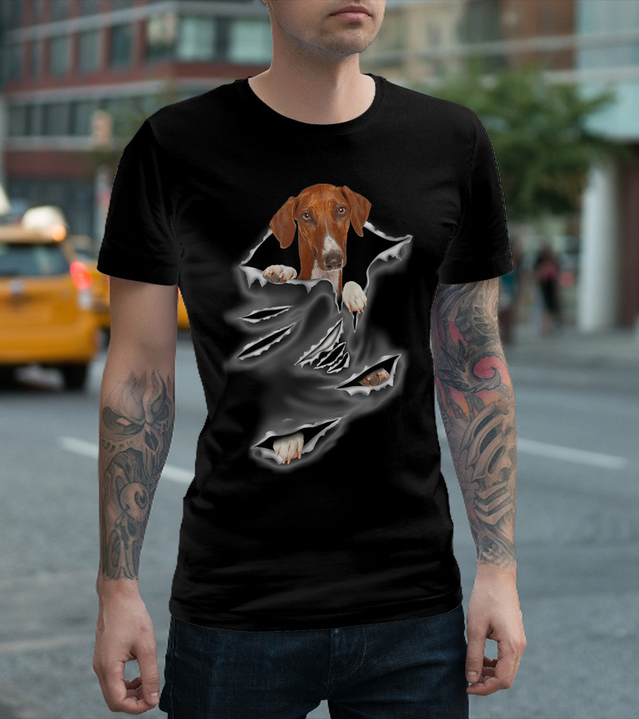 Azawakh Scratch Torn Dog Pocket Lover T-Shirt