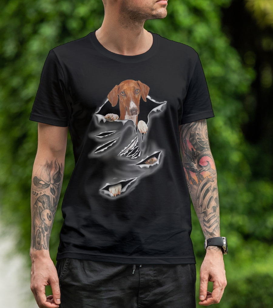 Azawakh Scratch Torn Dog Pocket Lover T-Shirt
