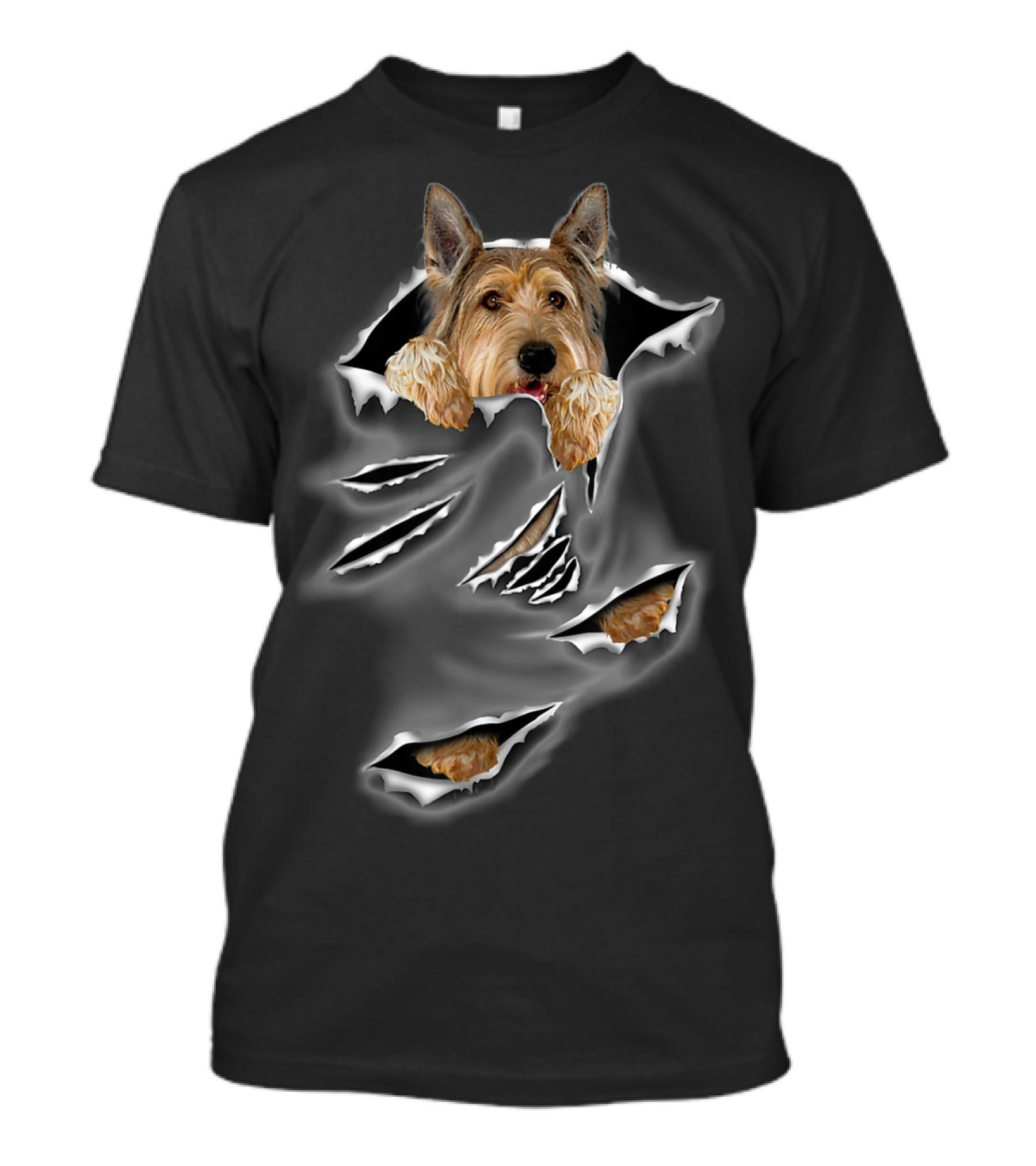 Berger Picard Scratch Dog Torn Pocket T-Shirt