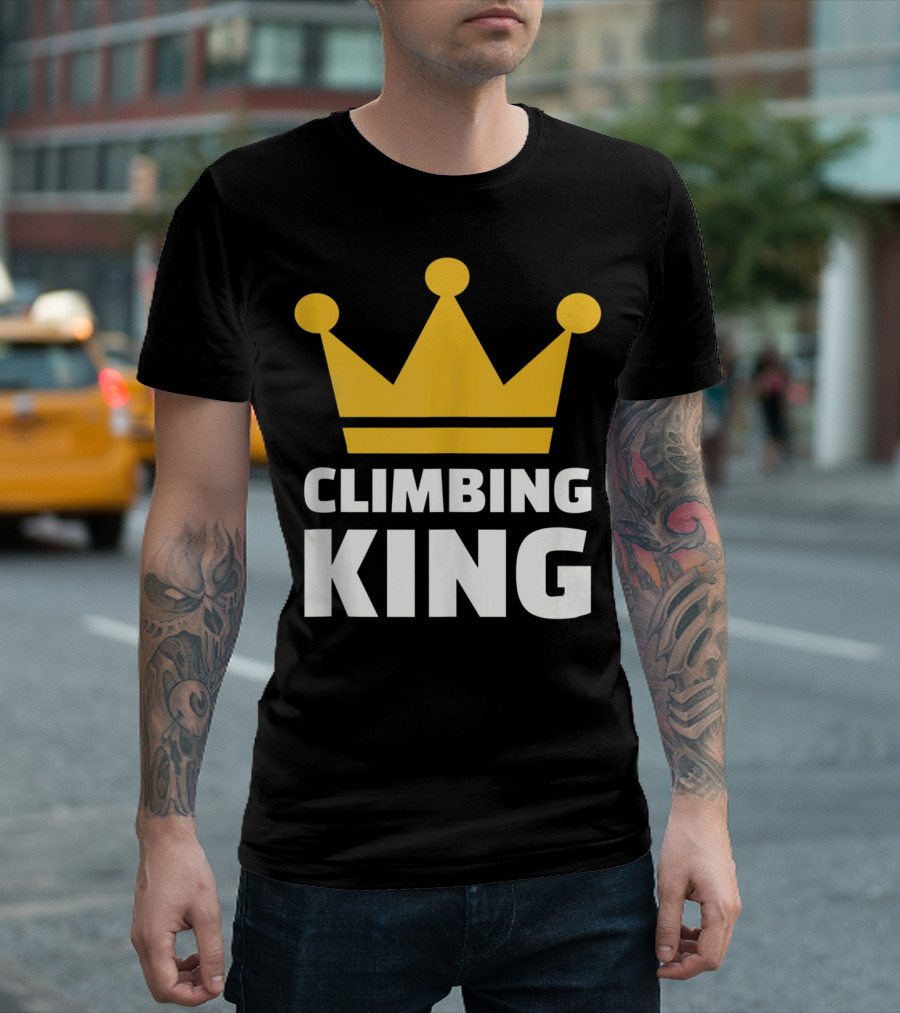 Climbing King Bold Yellow Crown T-Shirt
