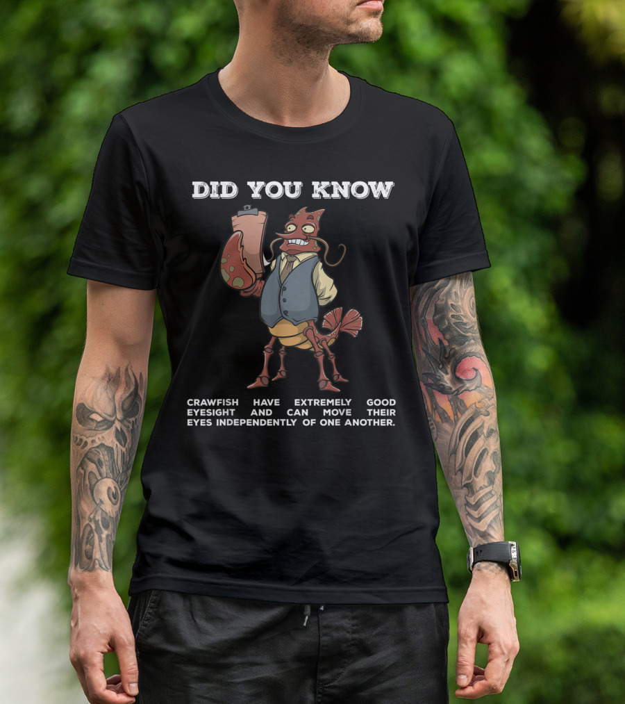 Did You Know Crawfish Facts Boil Cajun Louisiana Eyseight Independent Movement T-Shirt