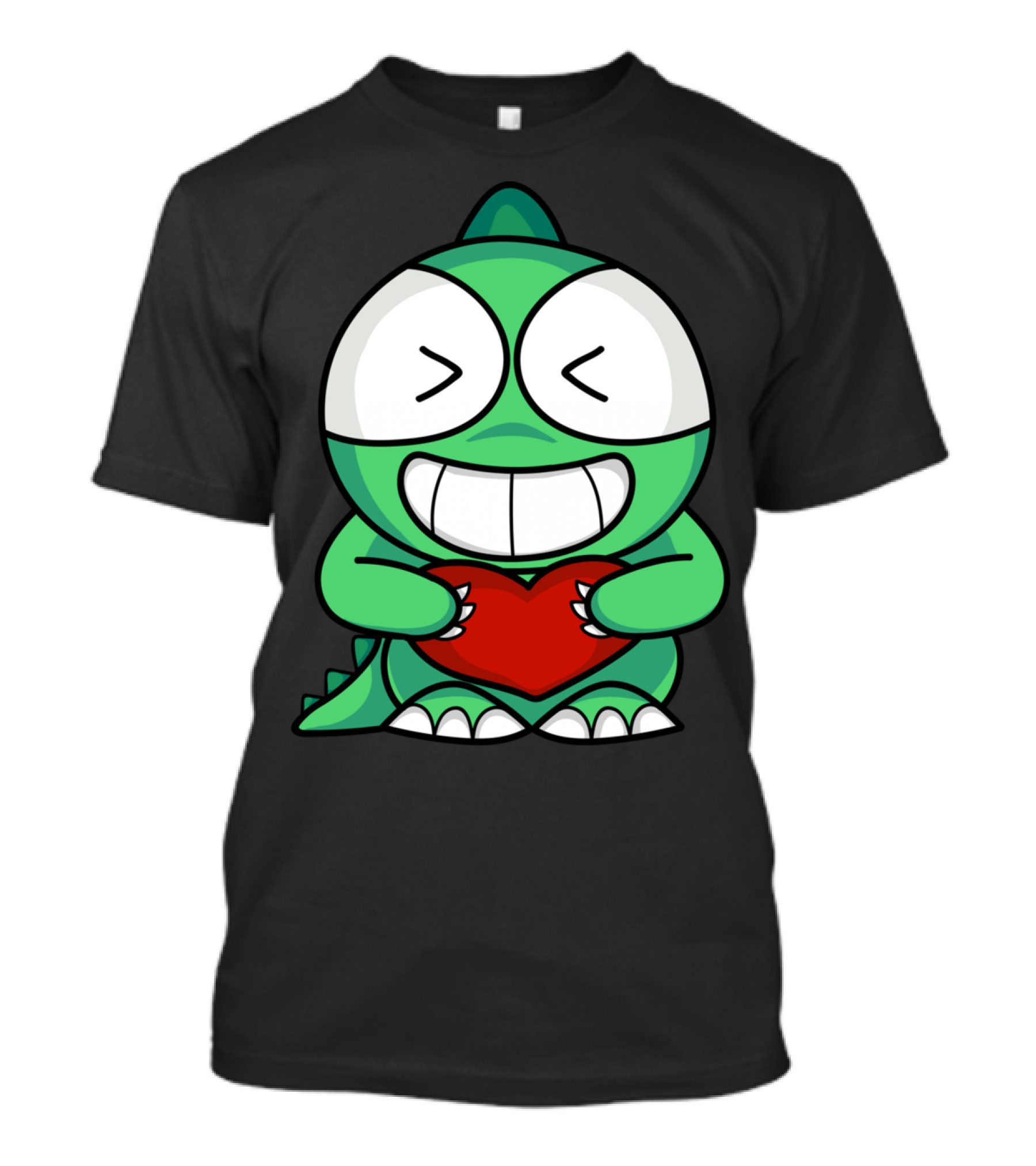 Dinosaur Heart T-Rex Valentine Day Cute Cartoon T-Shirt
