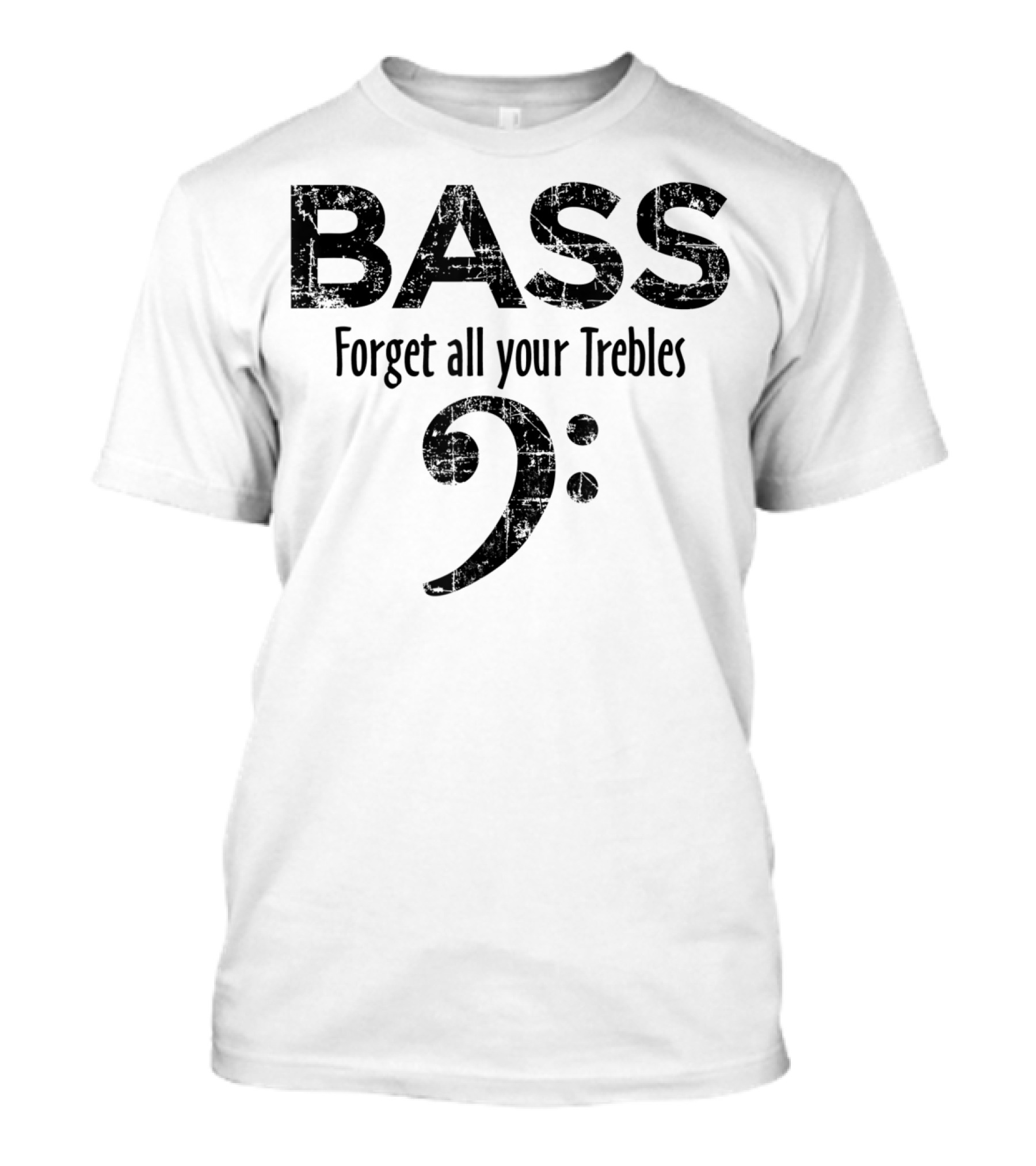 Bass Forget All Your Trebles Vintage Black T-Shirt