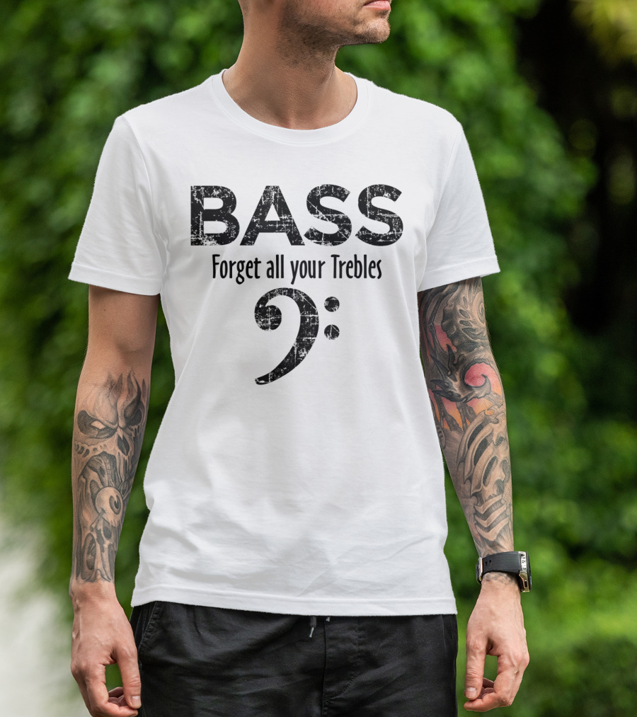 Bass Forget All Your Trebles Vintage Black T-Shirt