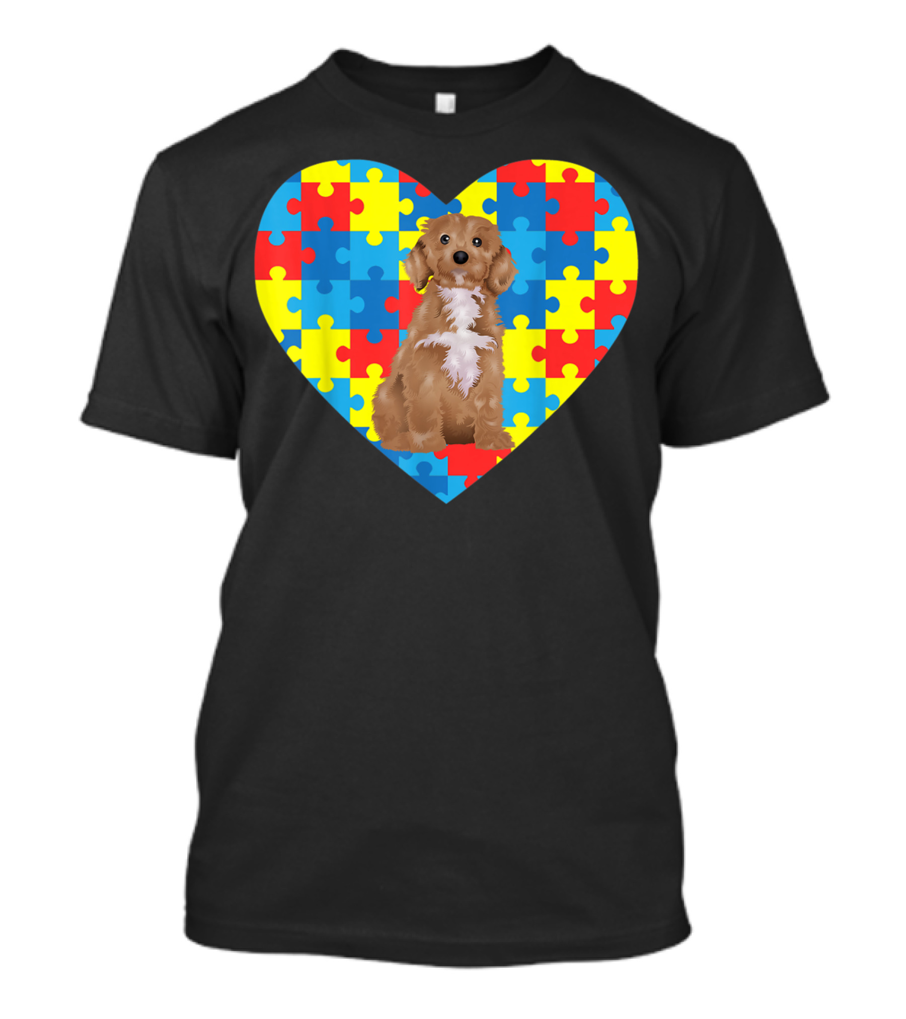 Heart Puzzle Autism Awareness Cockapoo Cute T-Shirt