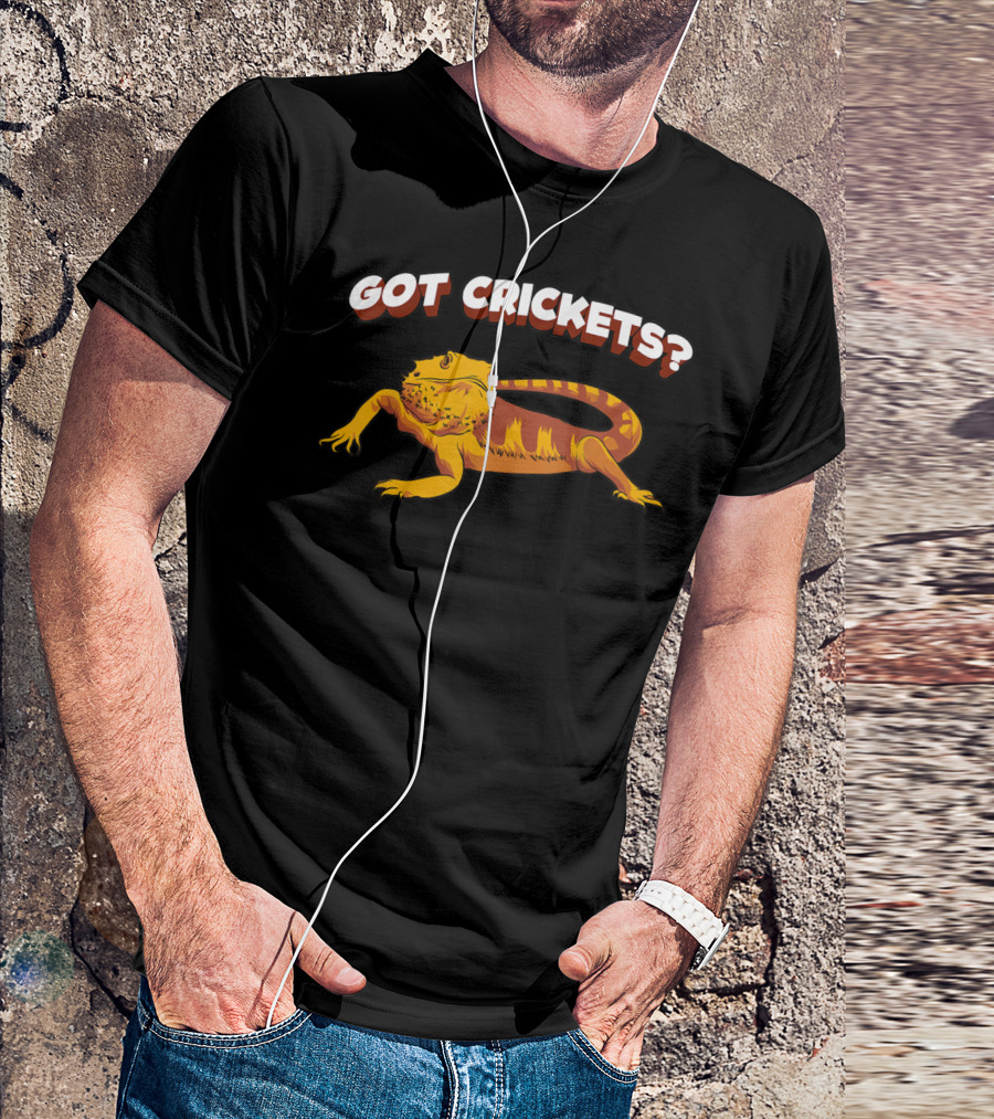 Got Crickets Funny Herpetology Lizard T-Shirt