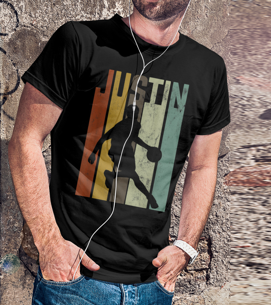 Justin Retro Basketball T-Shirt