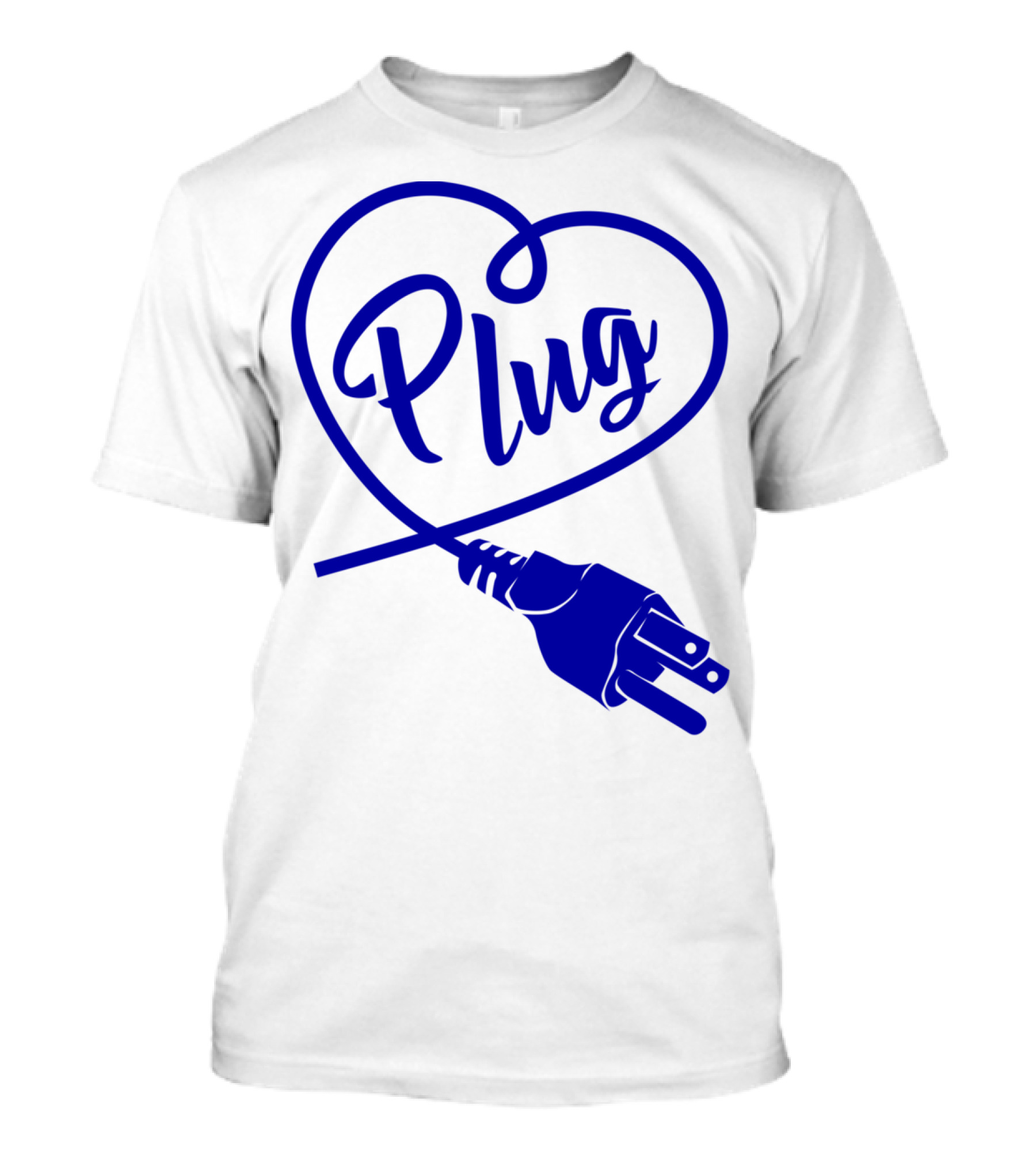 Plug Heart Cool Match Couplet Video Gamer T-Shirt