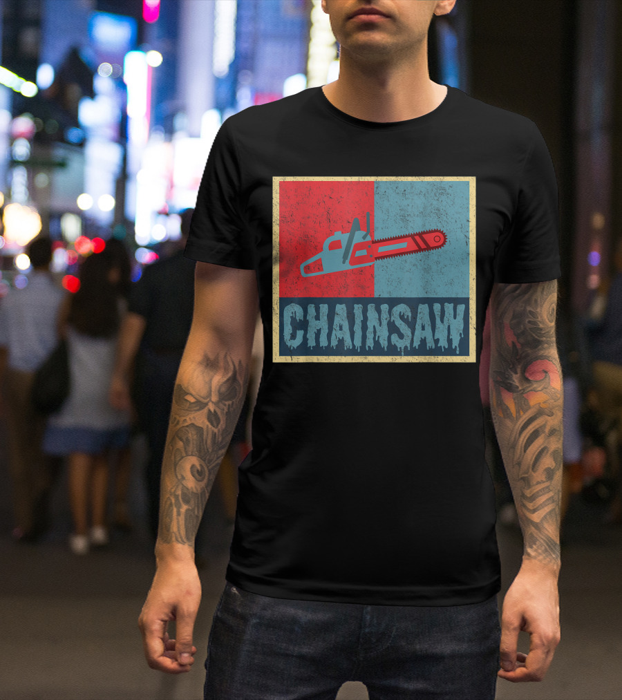 Retro Chainsaw Wood Saw Lumberjack Gardener Chainsaw T-Shirt