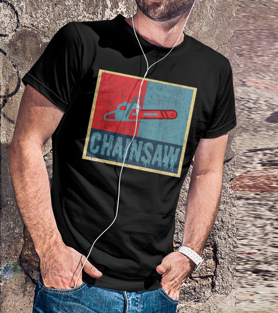 Retro Chainsaw Wood Saw Lumberjack Gardener Chainsaw T-Shirt