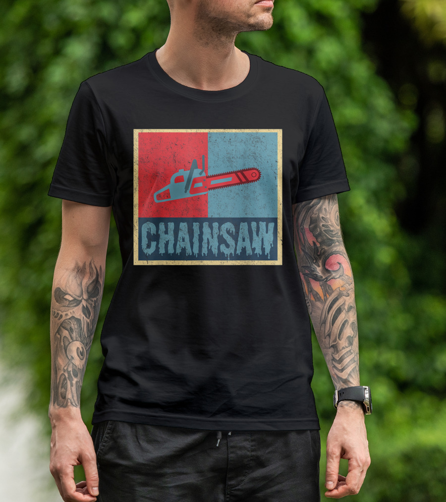 Retro Chainsaw Wood Saw Lumberjack Gardener Chainsaw T-Shirt