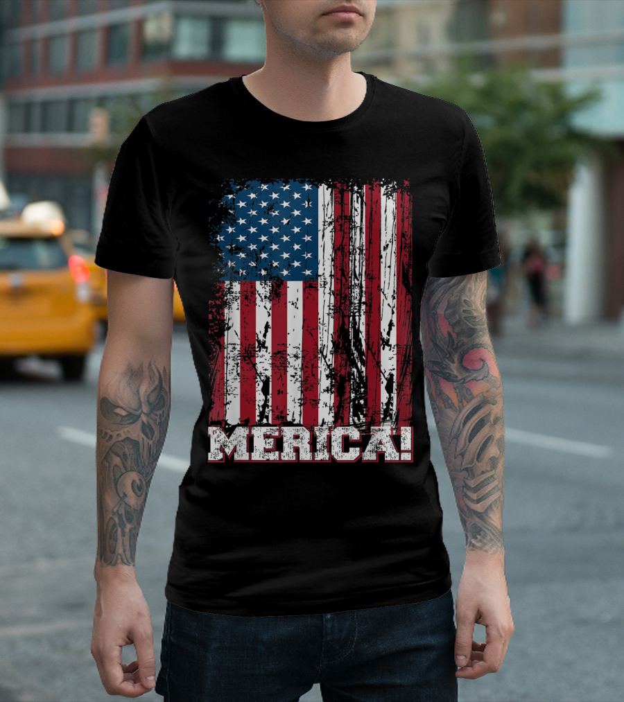 4th Of July Independence Day Merica American Flag Patriot T-Shirt