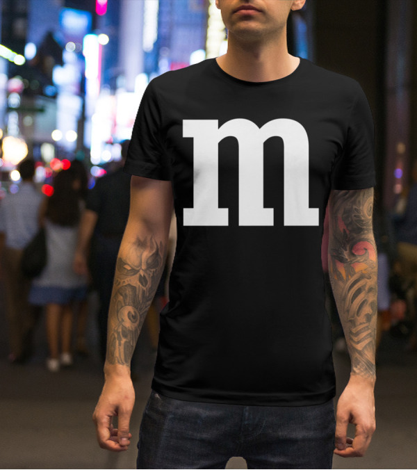 Lower Case Alphabet M Bold Typography T-Shirt