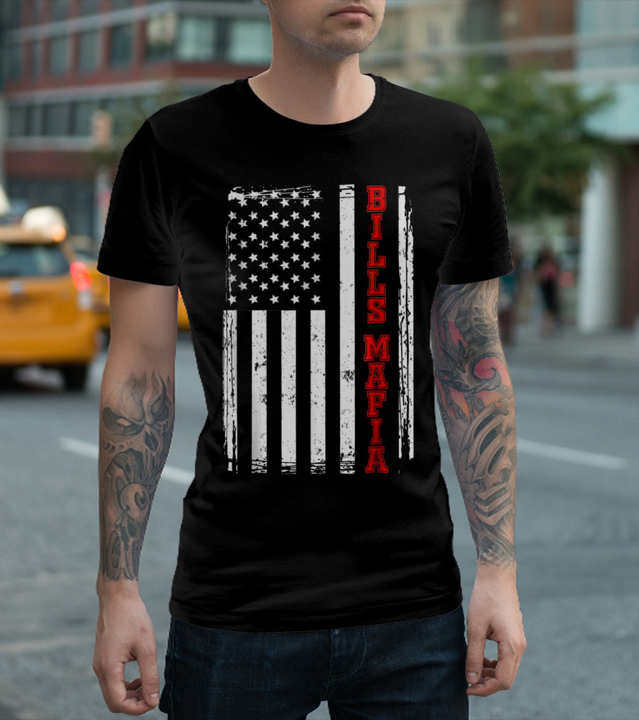 Bills Mafia USA Flag Buffalo T-Shirt