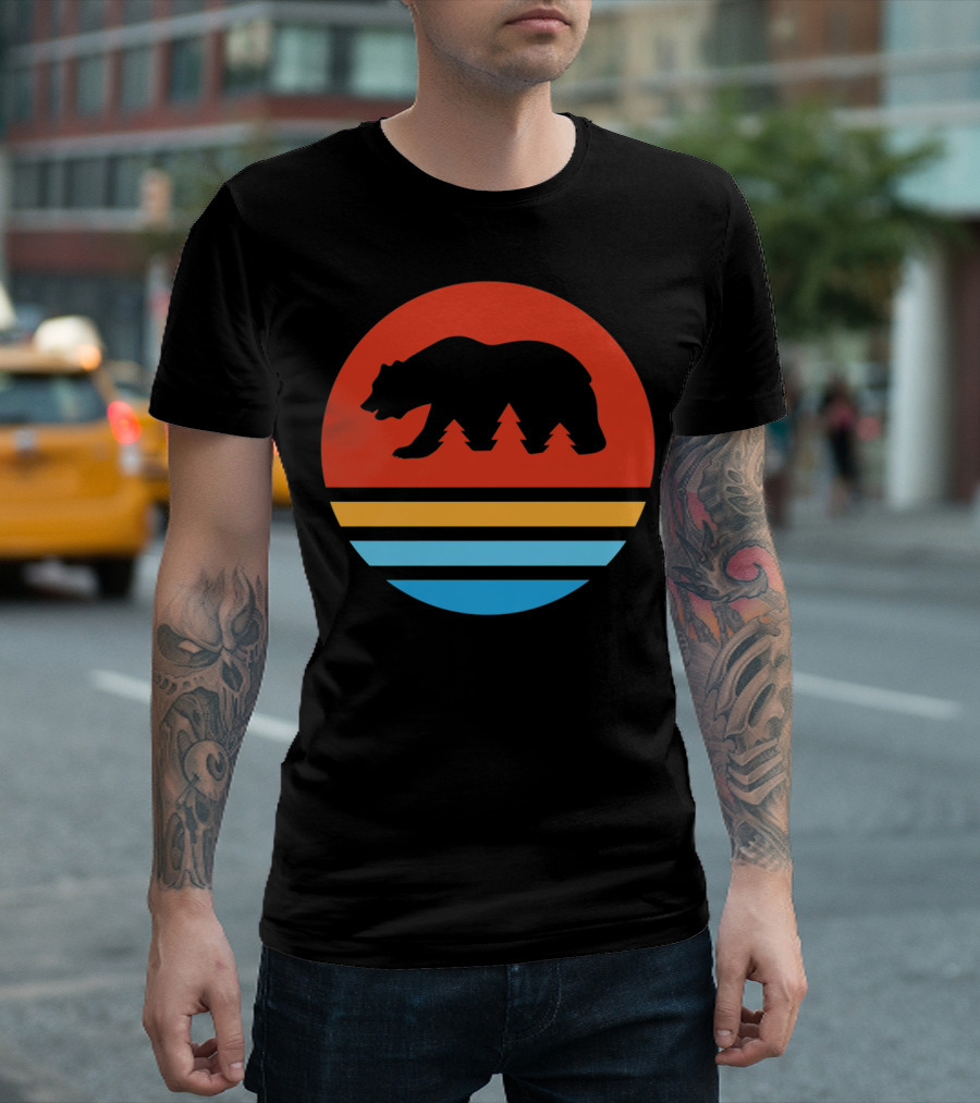 California Bear Sunset Stripes T-Shirt