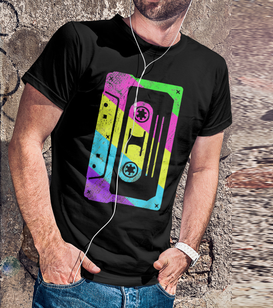 Retro Rainbow Cassette Tape Costume T-Shirt