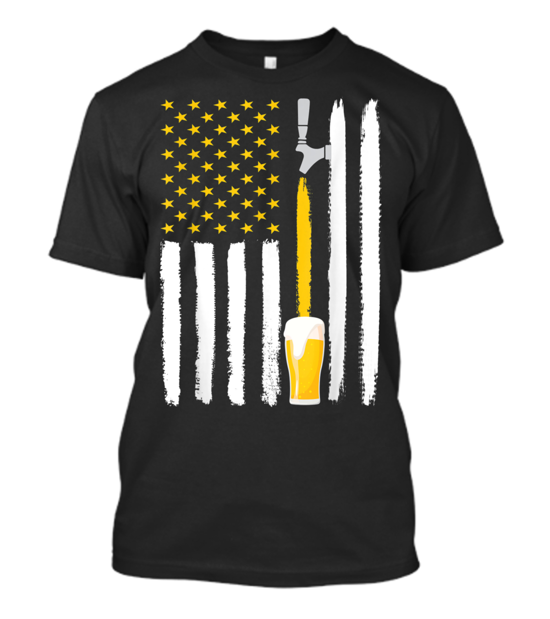 Craft Beer Tap American Flag USA 4th July T-Shirt