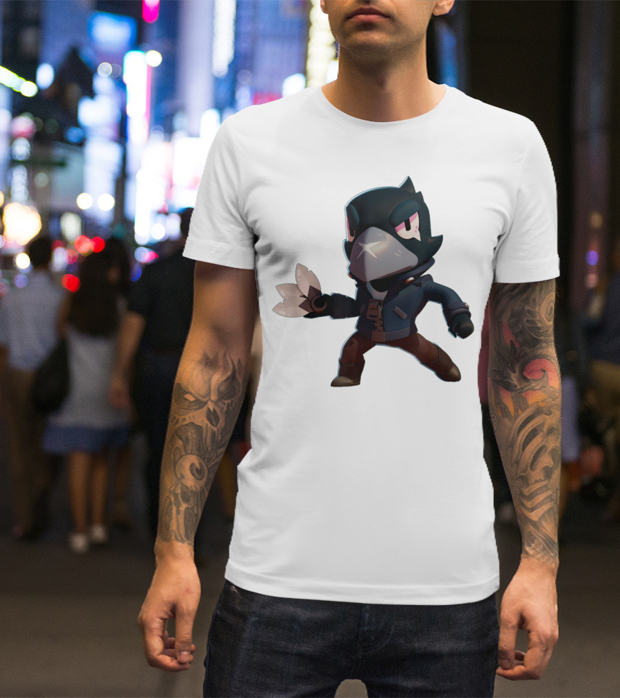 Crow Brawl Stars Kid Gamer Character T-Shirt