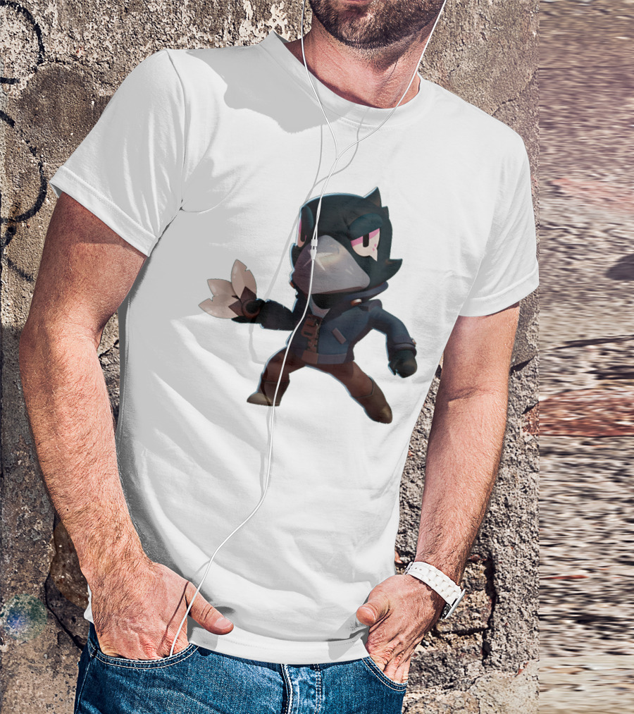 Crow Brawl Stars Kid Gamer Character T-Shirt