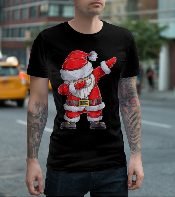 Dabbing Santa Christmas Boys Holiday Dance T-Shirt