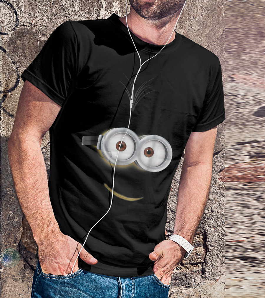 Despicable Me Minions Kevin Face Smile Eyes Goggles Hair T-Shirt