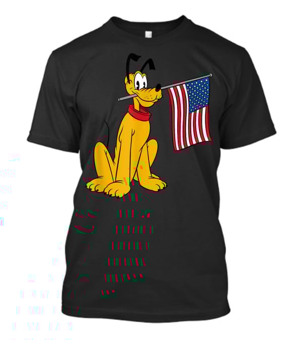 Disney Pluto American Flag T-Shirt